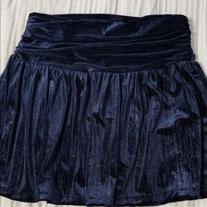 Zara Navy Sparkle Circle Skirt